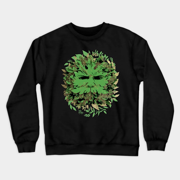 The Green Man Crewneck Sweatshirt by Nartissima